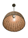 Panay Wicker Dome Pendant Lamp. Natural