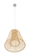 Bamboo Double Cone Pendant Lamp, Natural, Small