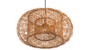 Bamboo Crisscross Pendant Lamp, Rustic Brown