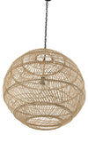 LUHU OPEN WEAVE CANE RIB BALL PENDANT LAMP, NATURAL