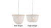 Inverted Pendant Lamp in Bubble Seashell, White