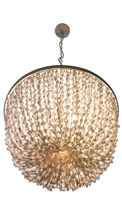 Inverted Pendant Lamp in Bubble Seashell, White