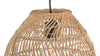 Luhu Open Weave Cane Rib Mini Bell Pendant Lamp, Natural, Small