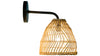 Luhu Open Weave Cane Rib Bell Sconce Wall Lamp, Natural