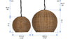 All Weather Wicker Outdoor Ball Pendant Lamp, Brown