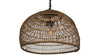 Luhu Open Weave All Weather Cane Rib Outdoor Dome Pendant Lamp