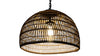 Luhu Open Weave All Weather Cane Rib Outdoor Dome Pendant Lamp