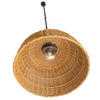 All Weather Wicker Outdoor Dome Pendant Lamp, Brown