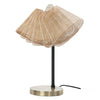 Wicker Pivot Table Lamp - Brass Base, Stylish Home Lighting