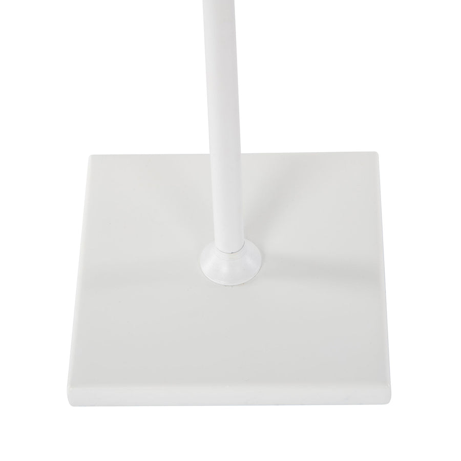 All Weather Wicker Indoor/Outdoor Rechargeable LED Table Lamp, Empire Shade, White Base