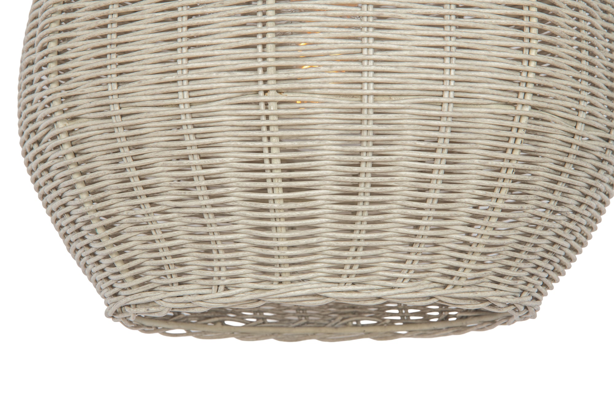 All Weather Wicker Outdoor Ball Pendant Lamp, Brown