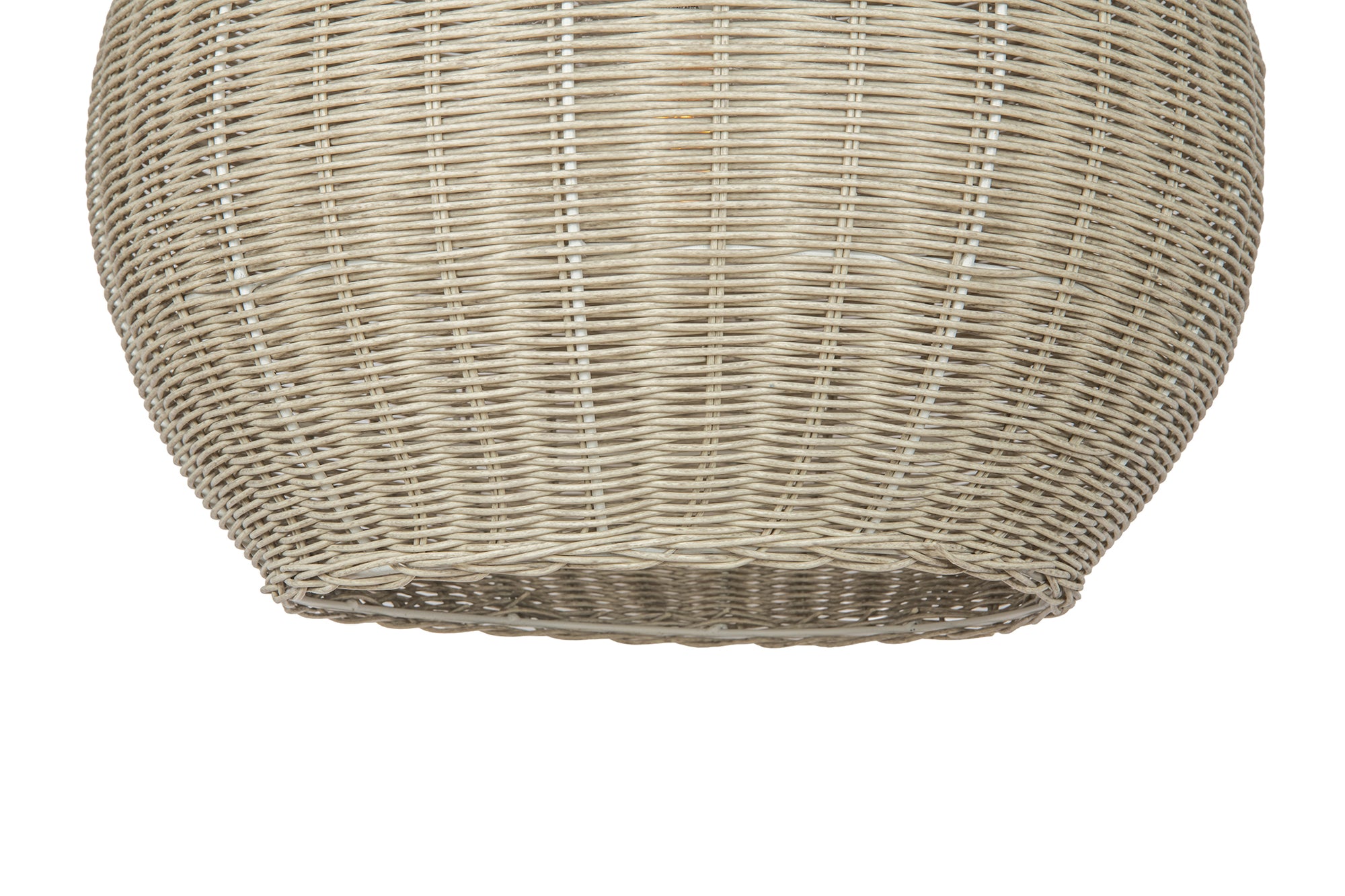 All Weather Wicker Outdoor Ball Pendant Lamp, Brown