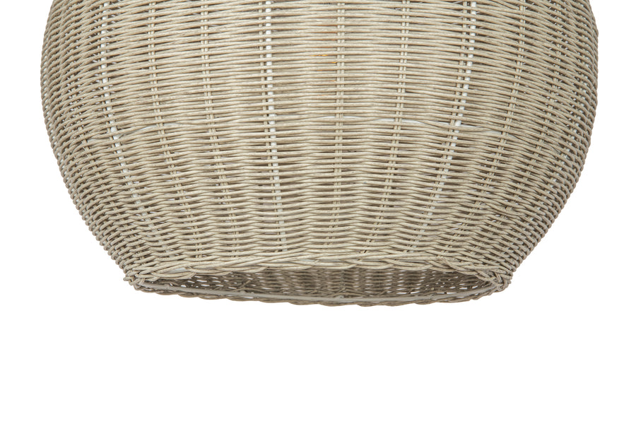 All Weather Wicker Outdoor Ball Pendant Lamp, Brown