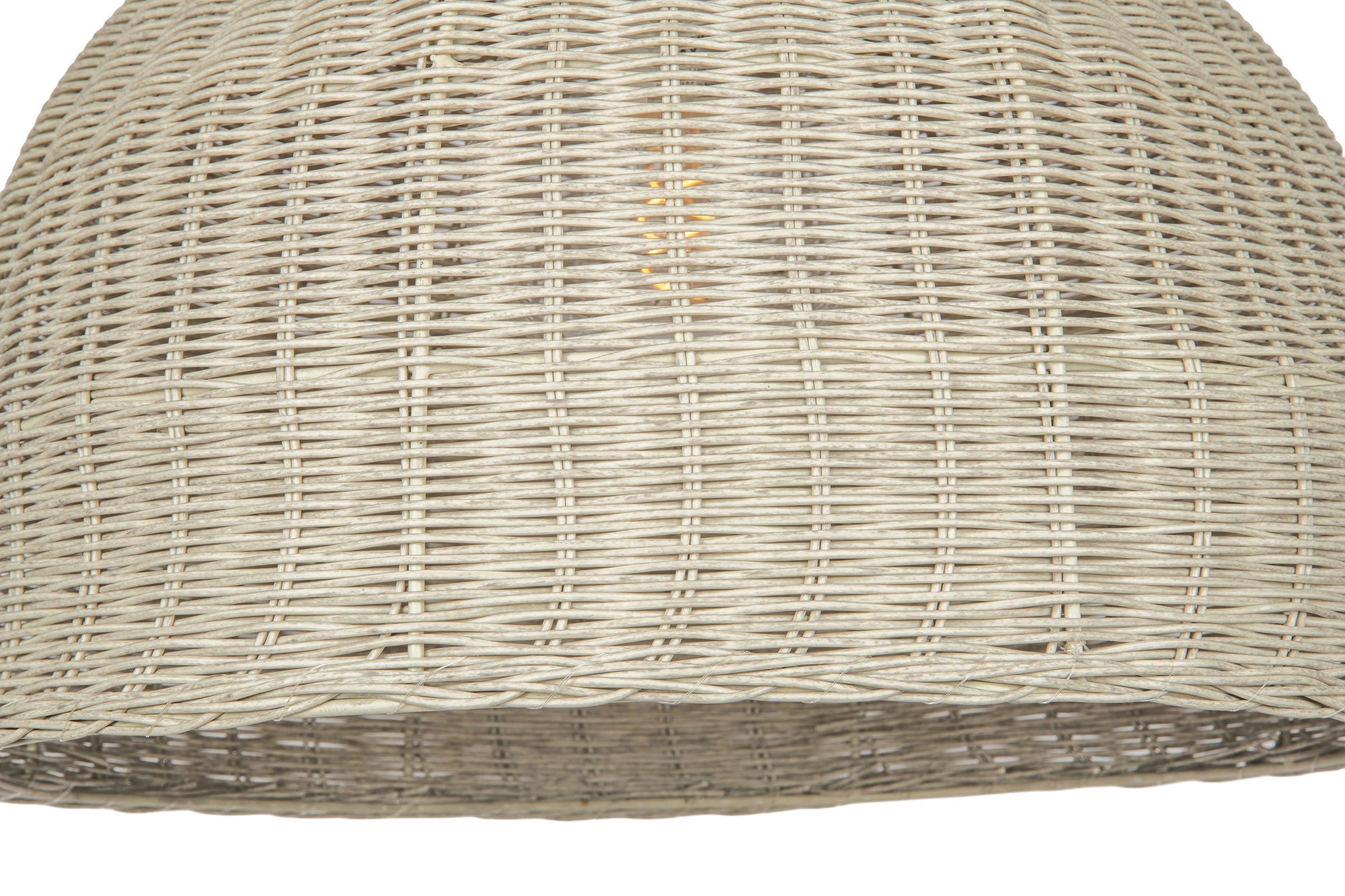 All Weather Wicker Outdoor Dome Pendant Lamp, Brown