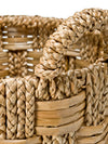Kouboo Natural Round Braided Seagrass Basket Frontview
