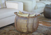 Open Weave Rattan Bulging Basket