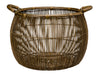 Open Weave Rattan Bulging Basket