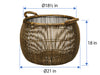 Open Weave Rattan Bulging Basket