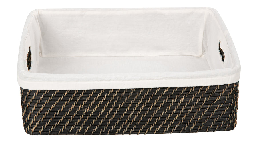 Honey Brown Wicker Shelf Basket With A Liner