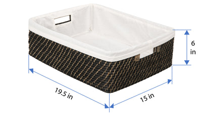 Laguna Rattan Shelf Basket with Liner