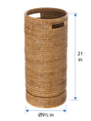 La Jolla Rattan Round Umbrella Stand with Water Catch