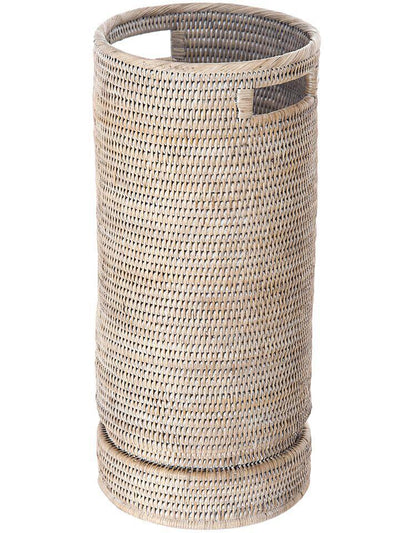 La Jolla Rattan Round Umbrella Stand with Water Catch