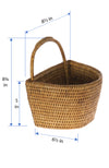 La Jolla Rattan Wall Basket