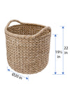 Large Handwoven Decorative Storage Basket in Twisted Sea Grass