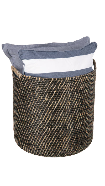 Laguna Round Rattan Storage Basket with Ear Handles