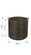 Laguna Round Rattan Storage Basket with Ear Handles