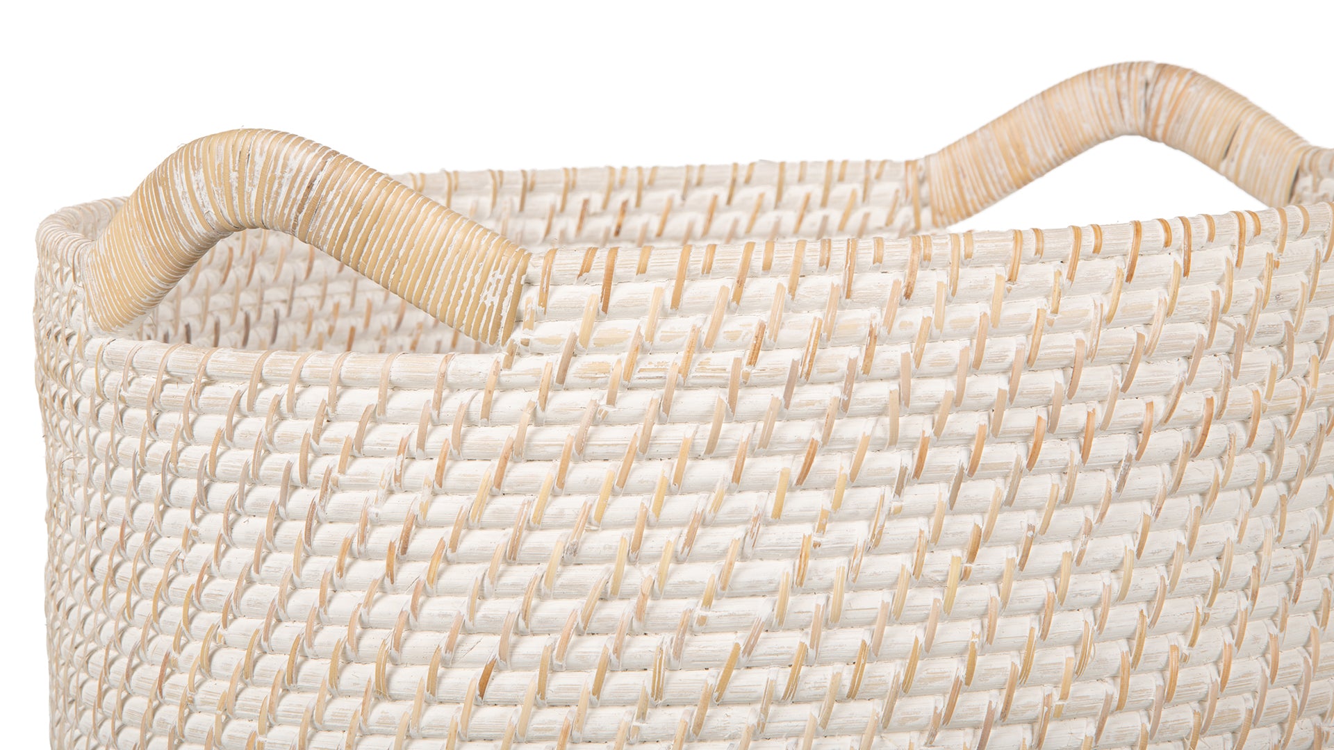 Laguna Round Rattan Storage Basket with Ear Handles