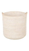 Kouboo Honey Brown Round Rattan Storage Basket With Ear Handles 