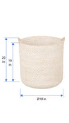 Laguna Round Rattan Storage Basket with Ear Handles