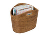 La Jolla Oval Rattan Magazine Rack, Honey Brown