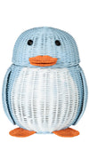 Wicker Penguin Basket, Multi-Color