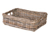 Kobo Rattan Shelf & Underbed Basket, Gray-Brown