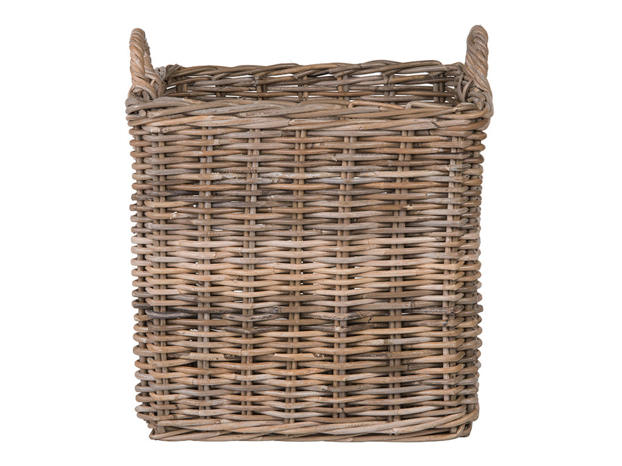Kobo Square Rattan Basket, Gray