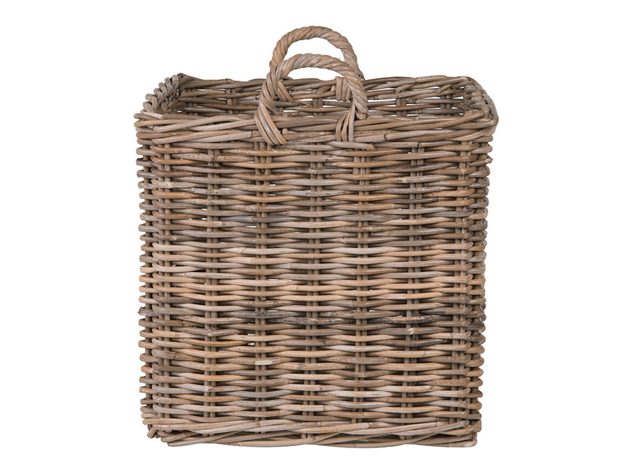 Kobo Square Rattan Basket, Gray
