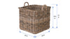 Kobo Square Rattan Basket, Gray-Brown