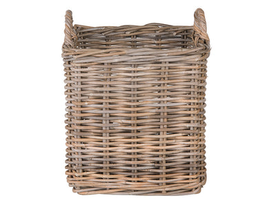 Kobo Square Rattan Basket, Gray-Brown