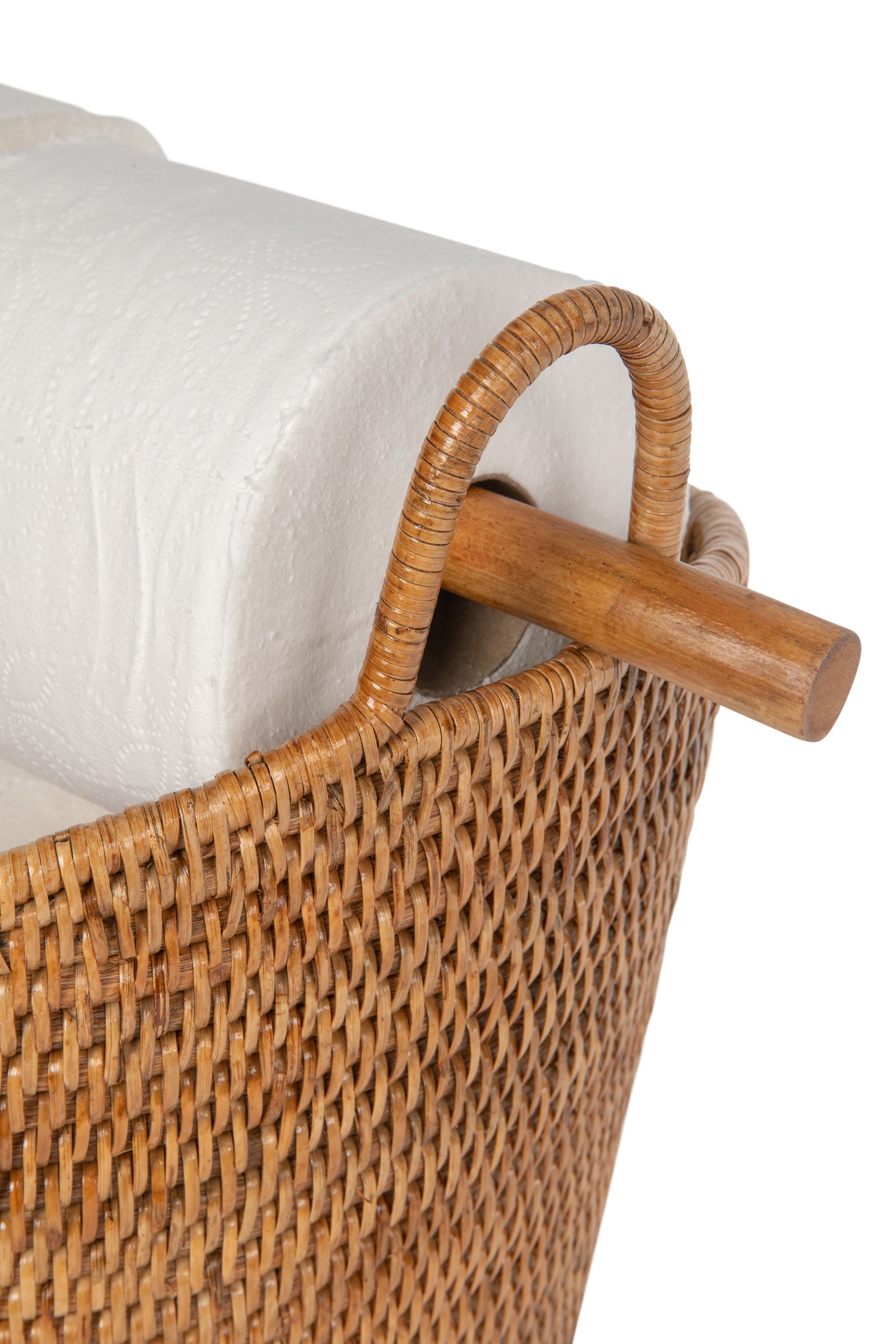 La Jolla Rattan Free Standing Toilet Roll Holder, Dispenser