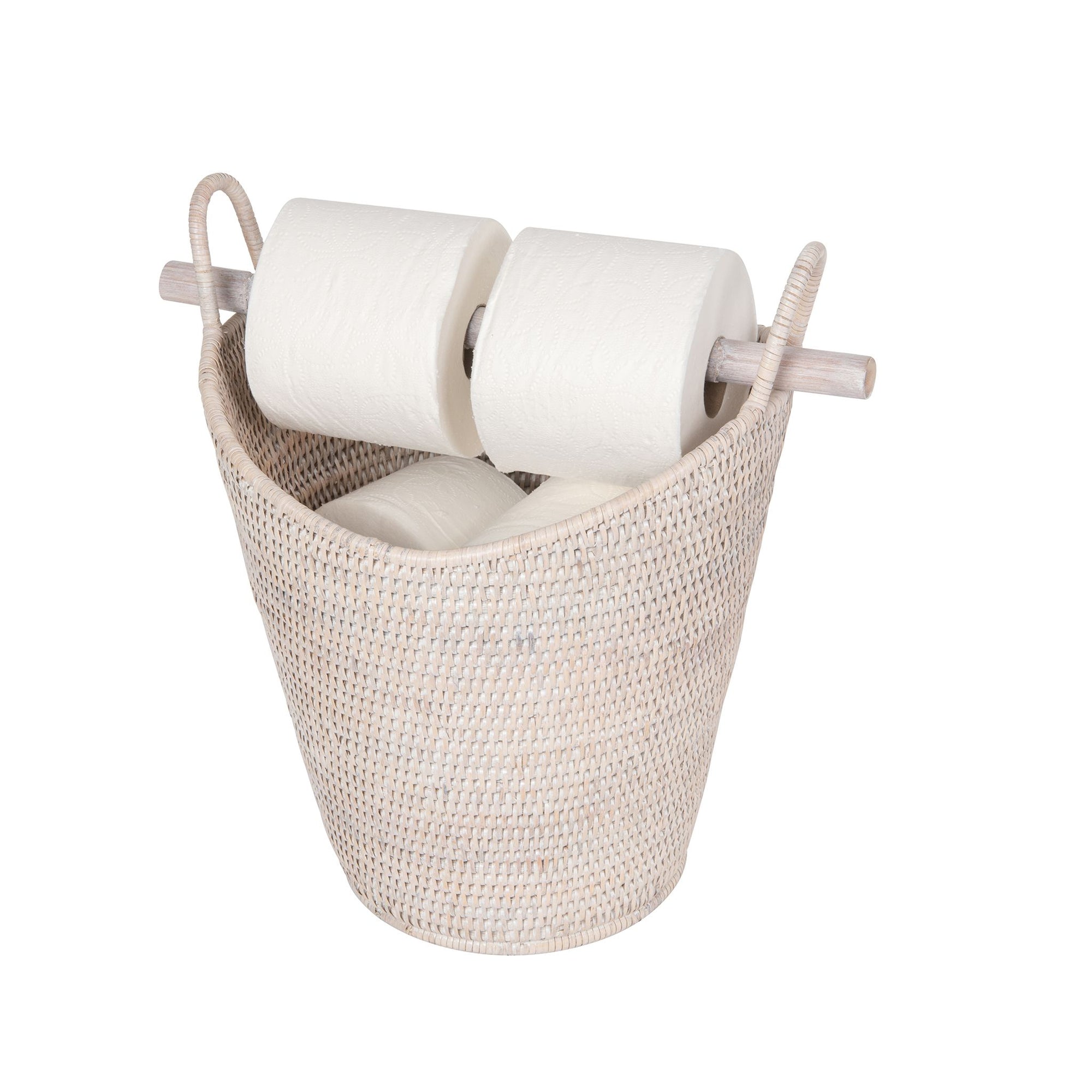 La Jolla Rattan Free Standing Toilet Roll Holder, Dispenser