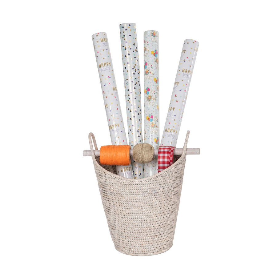 La Jolla Rattan Free Standing Toilet Roll Holder, Dispenser