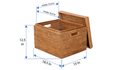 La Jolla Rectangular Rattan Storage Box