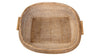 Cambria Bulging Rectangular Open Weave Storage Basket, Honey-Brown