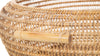 Cambria Bulging Round Open Weave Storage Basket, Honey-Brown