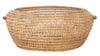 Cambria Bulging Round Open Weave Storage Basket, Honey-Brown