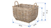 Kobo Rectangular Storage Basket, Large, Gray-Brown