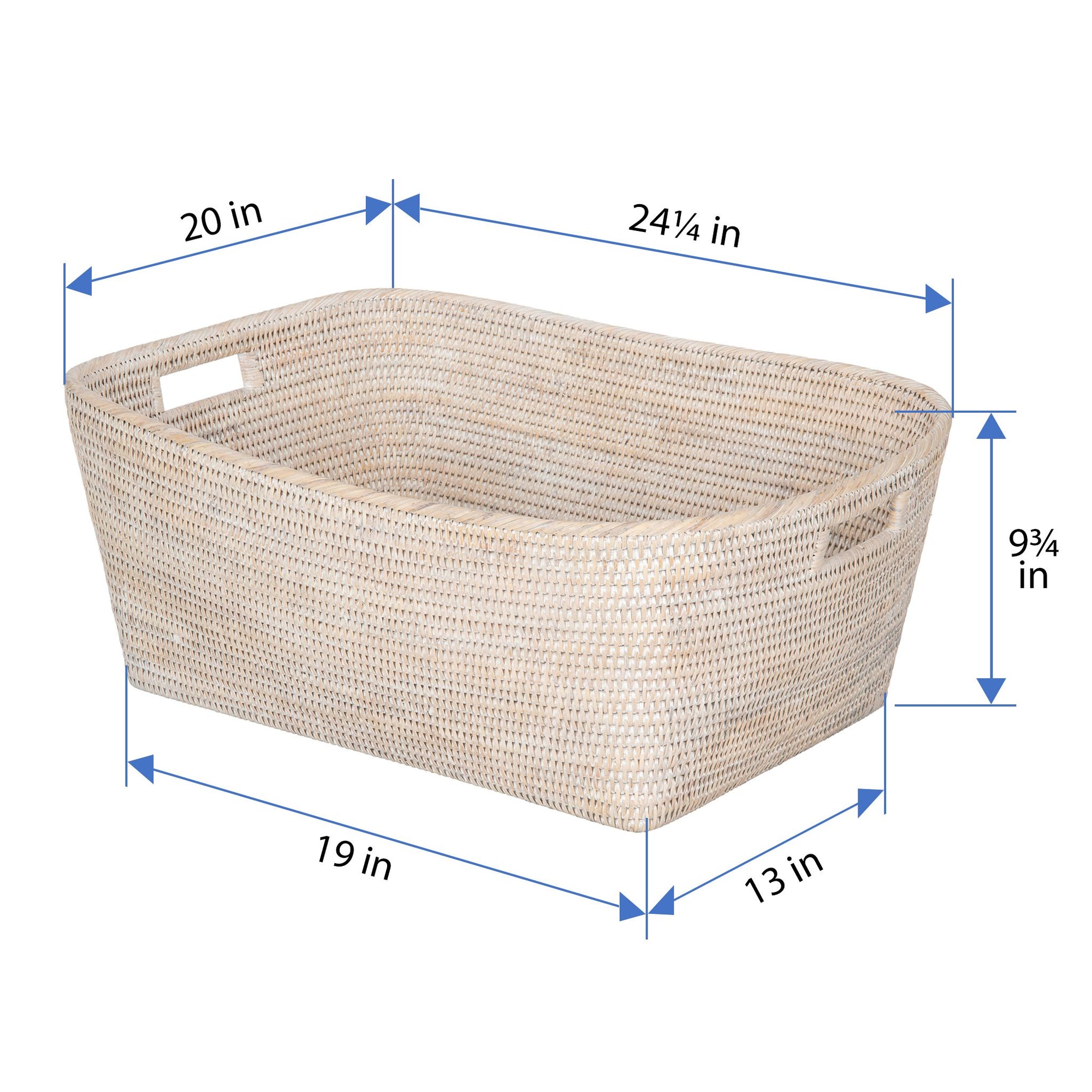 La Jolla Oblong Storage Basket, Honey Brown, Large