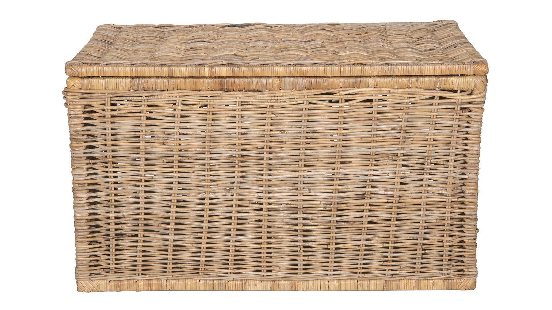 Rattan Kobo Decorative Storage Trunk with Lid, Natural